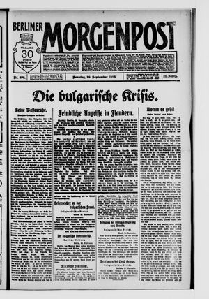 Berliner Morgenpost vom 29.09.1918