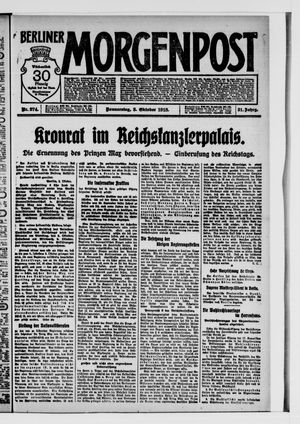 Berliner Morgenpost vom 03.10.1918