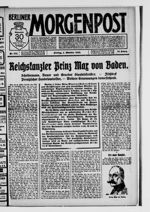 Berliner Morgenpost vom 04.10.1918