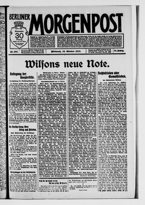 Berliner Morgenpost vom 16.10.1918