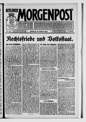 Berliner Morgenpost vom 23.10.1918