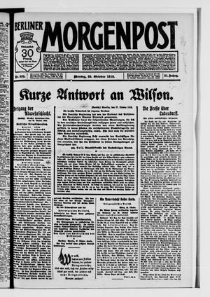 Berliner Morgenpost vom 28.10.1918