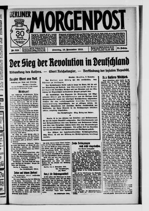 Berliner Morgenpost vom 10.11.1918