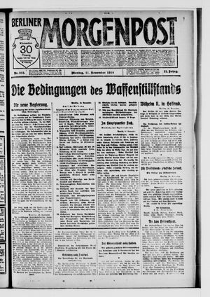 Berliner Morgenpost on Nov 11, 1918