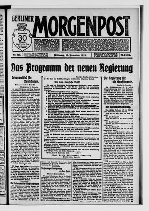 Berliner Morgenpost vom 13.11.1918
