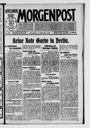 Berliner Morgenpost vom 14.11.1918