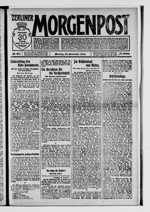 Berliner Morgenpost vom 25.11.1918