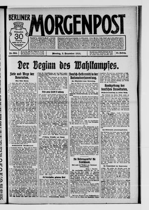 Berliner Morgenpost vom 02.12.1918