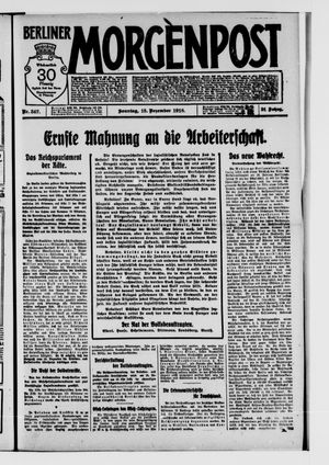 Berliner Morgenpost vom 15.12.1918