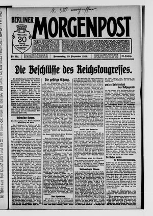 Berliner Morgenpost vom 19.12.1918