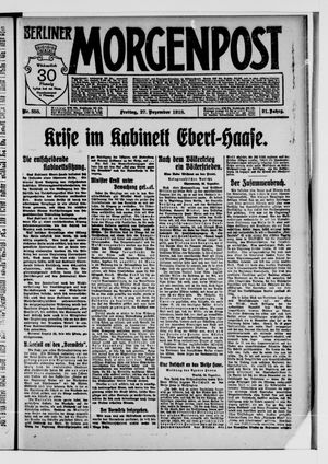 Berliner Morgenpost vom 27.12.1918