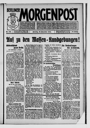 Berliner Morgenpost vom 29.12.1918