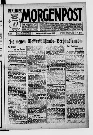 Berliner Morgenpost vom 16.01.1919