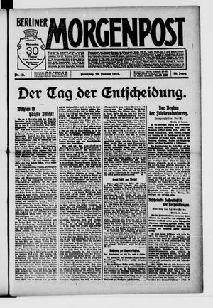 Berliner Morgenpost on Jan 19, 1919