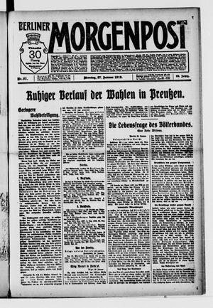 Berliner Morgenpost vom 27.01.1919