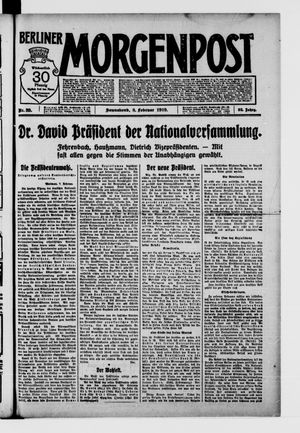 Berliner Morgenpost on Feb 8, 1919