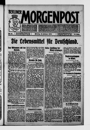 Berliner Morgenpost vom 10.02.1919