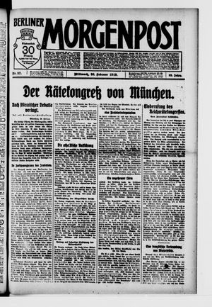 Berliner Morgenpost on Feb 26, 1919
