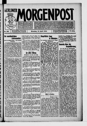 Berliner Morgenpost on Apr 15, 1919