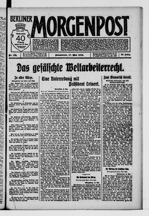 Berliner Morgenpost on May 17, 1919