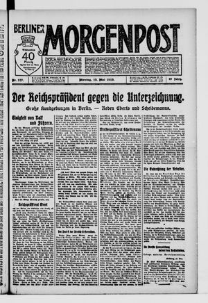 Berliner Morgenpost vom 19.05.1919
