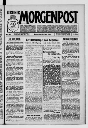Berliner Morgenpost vom 22.05.1919