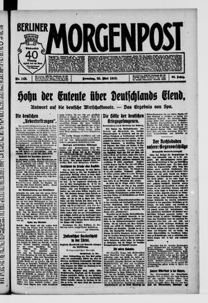 Berliner Morgenpost vom 25.05.1919
