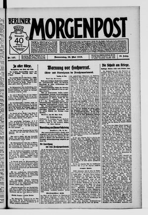 Berliner Morgenpost vom 29.05.1919