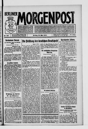 Berliner Morgenpost on May 30, 1919