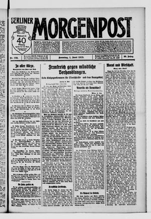 Berliner Morgenpost vom 01.06.1919
