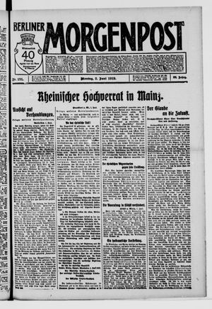 Berliner Morgenpost vom 02.06.1919