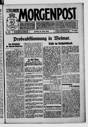 Berliner Morgenpost vom 20.06.1919