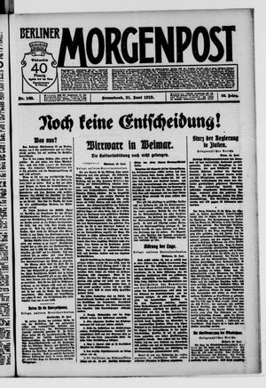Berliner Morgenpost vom 21.06.1919