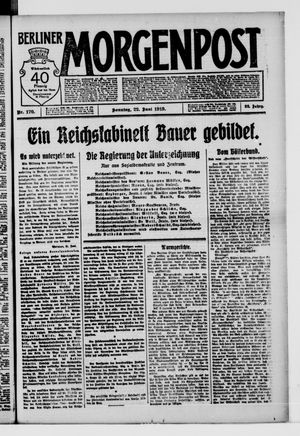 Berliner Morgenpost vom 22.06.1919