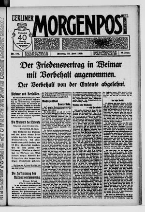 Berliner Morgenpost vom 23.06.1919