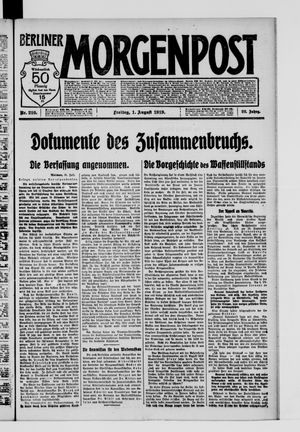 Berliner Morgenpost vom 01.08.1919