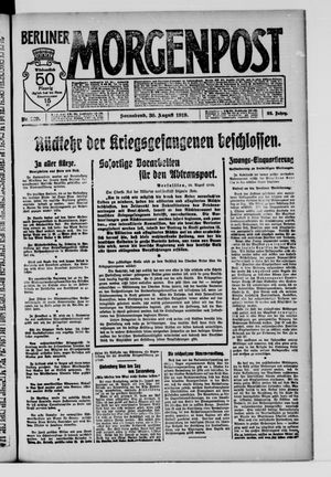 Berliner Morgenpost vom 30.08.1919