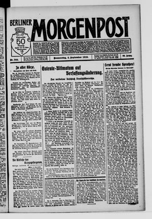 Berliner Morgenpost vom 04.09.1919