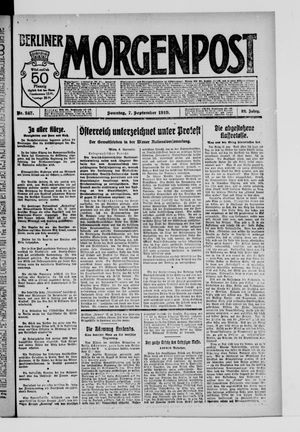 Berliner Morgenpost vom 07.09.1919