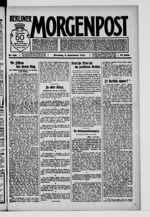 Berliner Morgenpost vom 09.09.1919