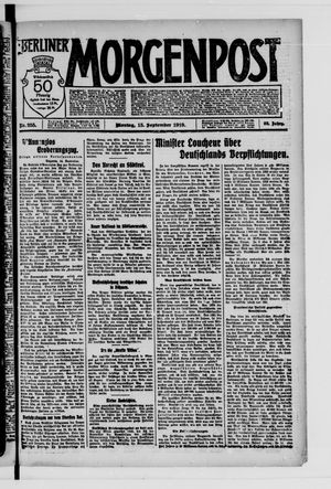 Berliner Morgenpost vom 15.09.1919