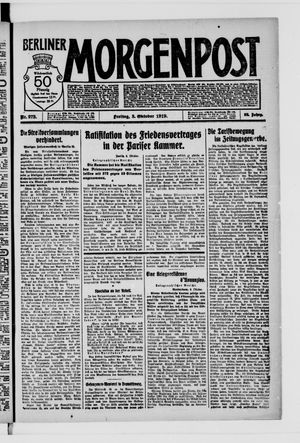 Berliner Morgenpost vom 03.10.1919