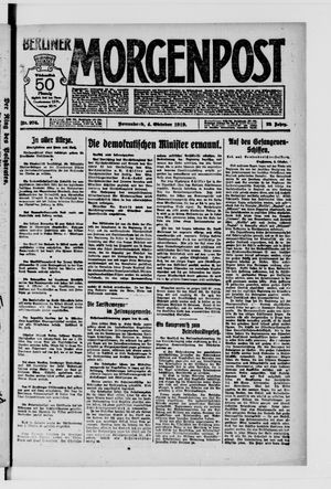 Berliner Morgenpost vom 04.10.1919