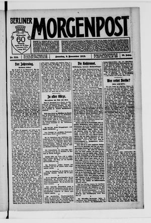 Berliner Morgenpost vom 09.11.1919