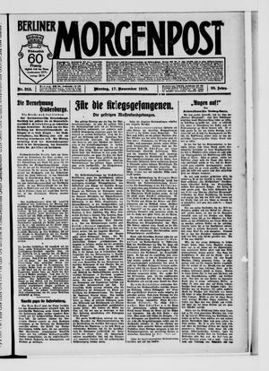 Berliner Morgenpost vom 17.11.1919
