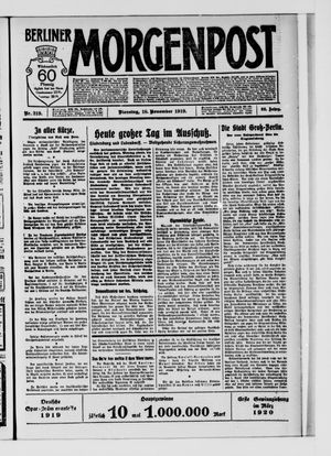 Berliner Morgenpost vom 18.11.1919