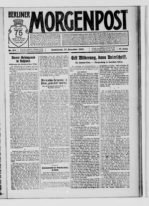 Berliner Morgenpost vom 27.12.1919