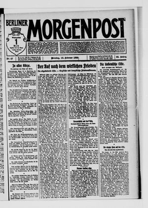 Berliner Morgenpost on Feb 16, 1920