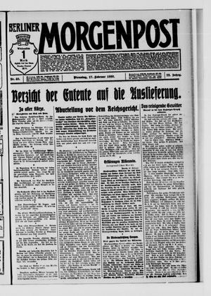 Berliner Morgenpost vom 17.02.1920