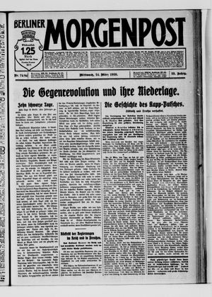 Berliner Morgenpost on Mar 24, 1920